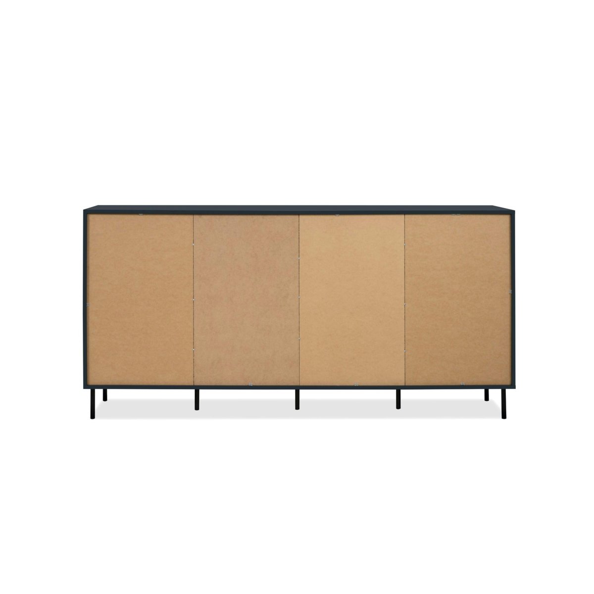 Buffet vitrine moderne bleu sombre 4 portes RAVEN bleu, PIER IMPORT