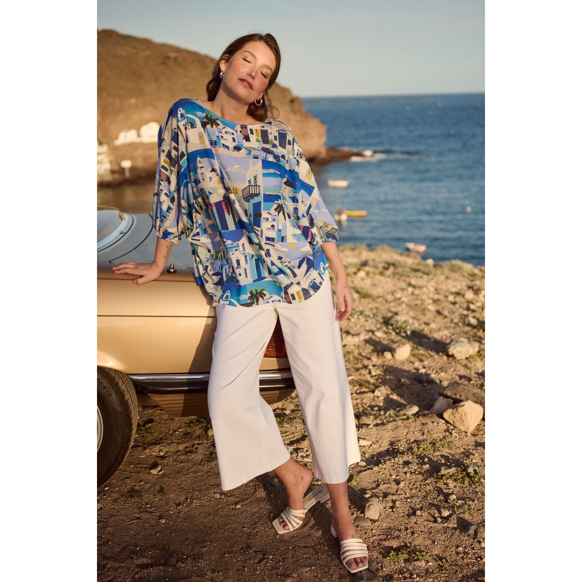 Blouse oversize Santorin bleu azur, ULLA POPKEN