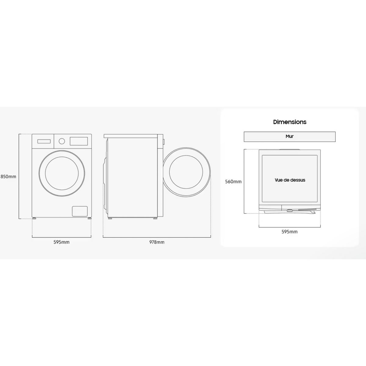 Lave linge compact WW80FG3M05AW blanc, SAMSUNG