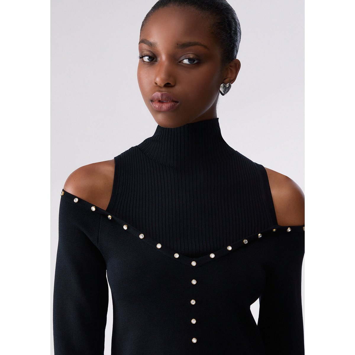 Robe courte en maille noir, LIU JO
