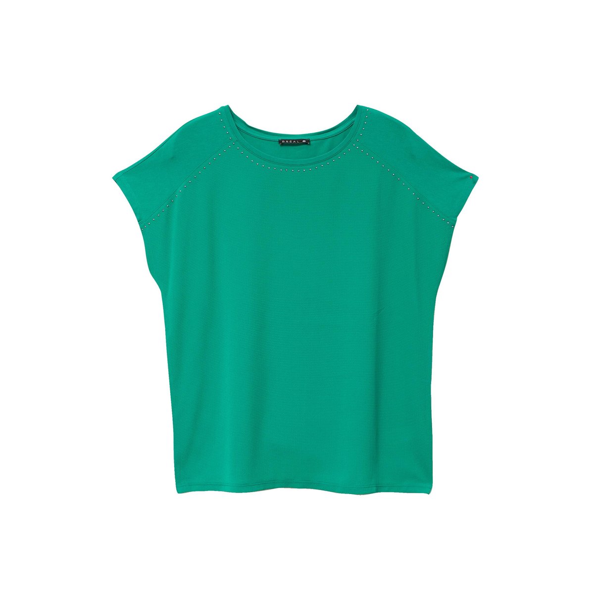 T-shirt bi-matière manches courtes vert menthe, BREAL