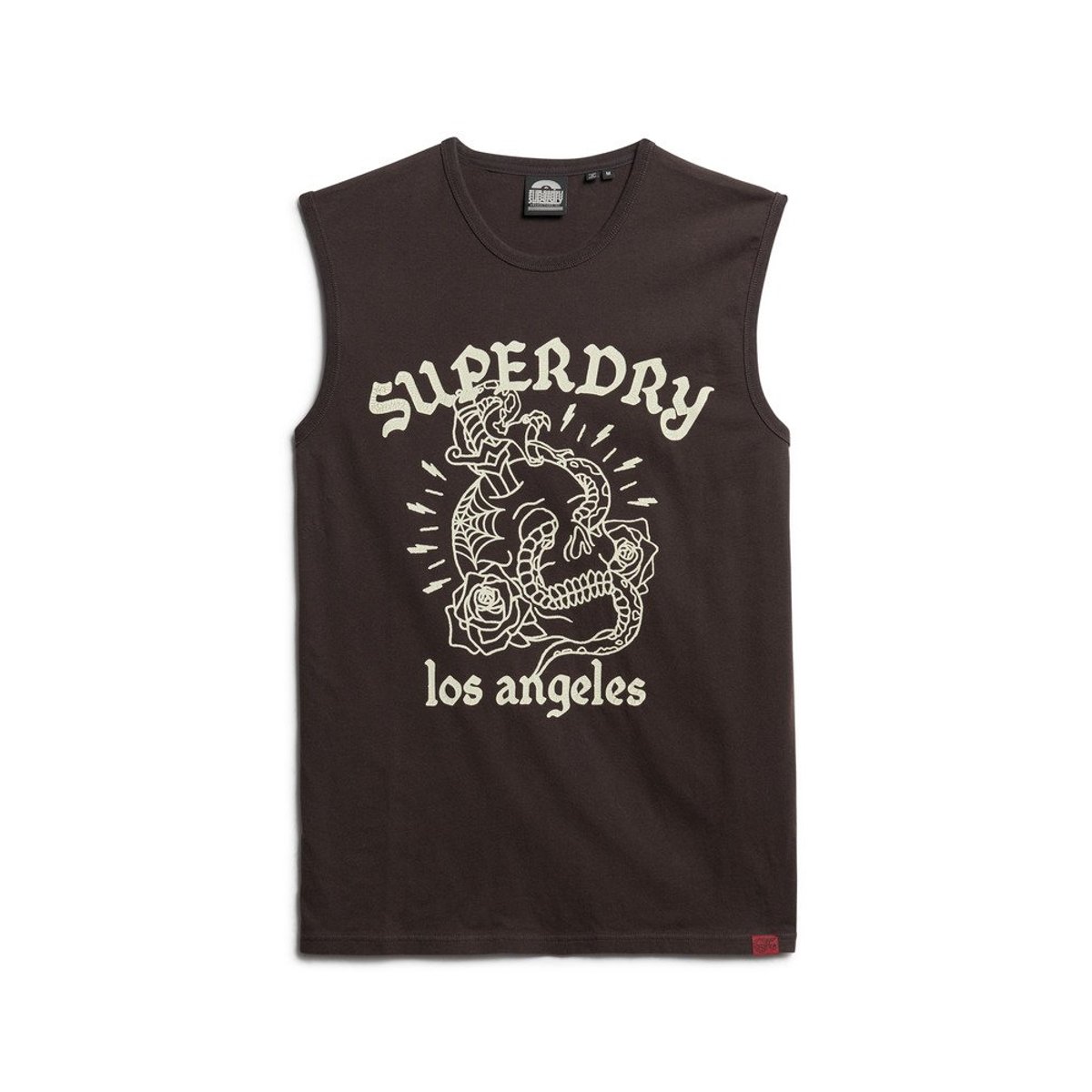 Débardeur Tattoo Graphic Coupe Décontractée noir bison, SUPERDRY