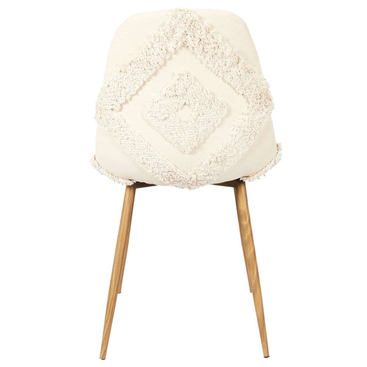 Chaise avec dossier à motifs tuftés FARO beige, THE HOME DECO FACTORY