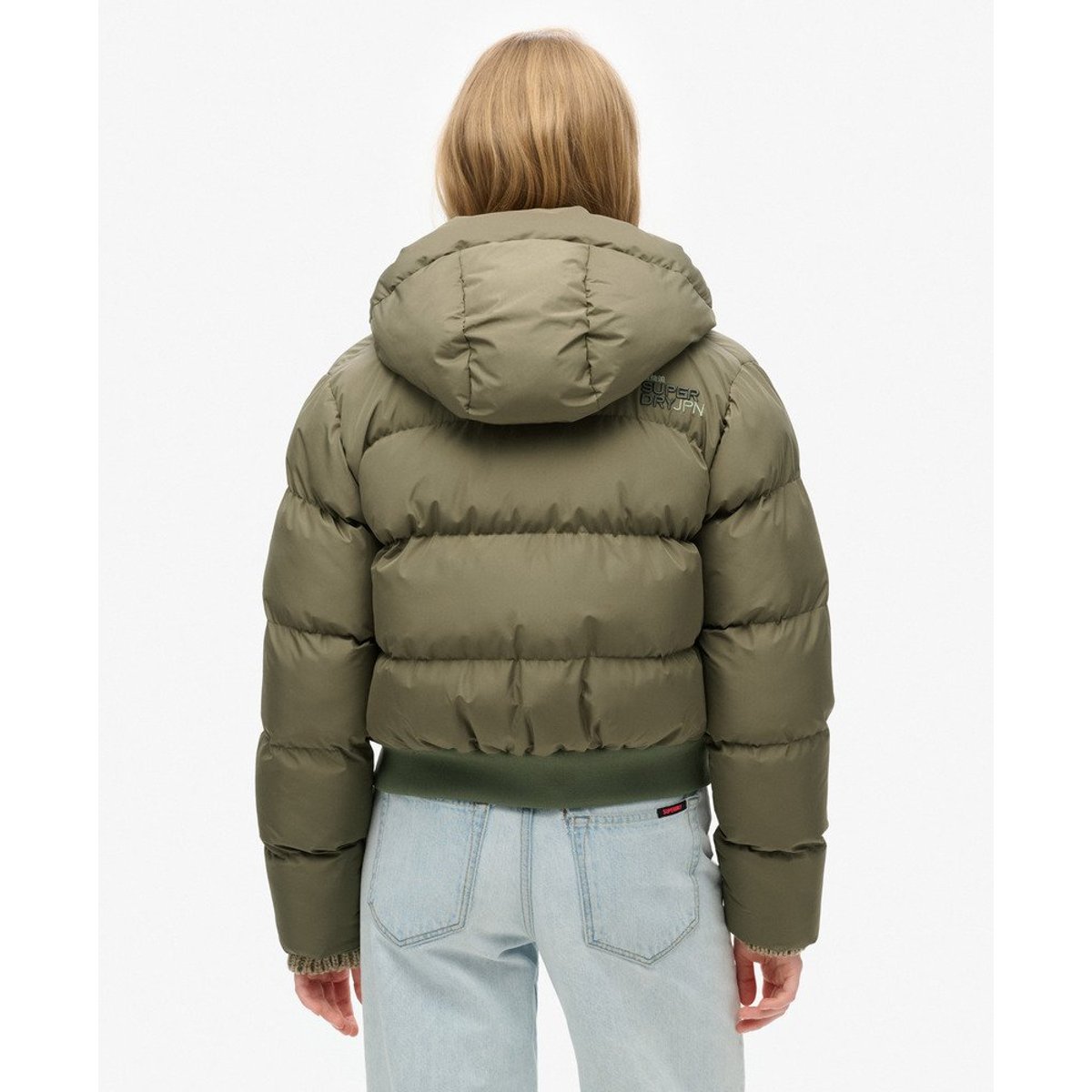 Doudoune à capuche Sports vert olive poudré, SUPERDRY