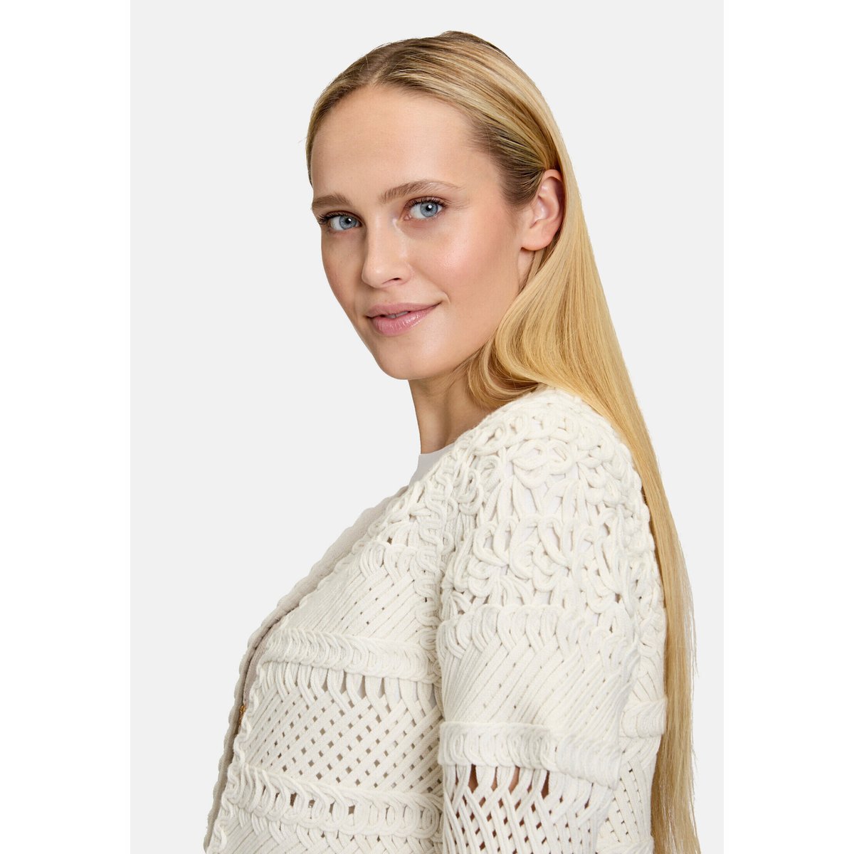 Cardigan en maille casual à encolure ronde pumice stone, CARTOON