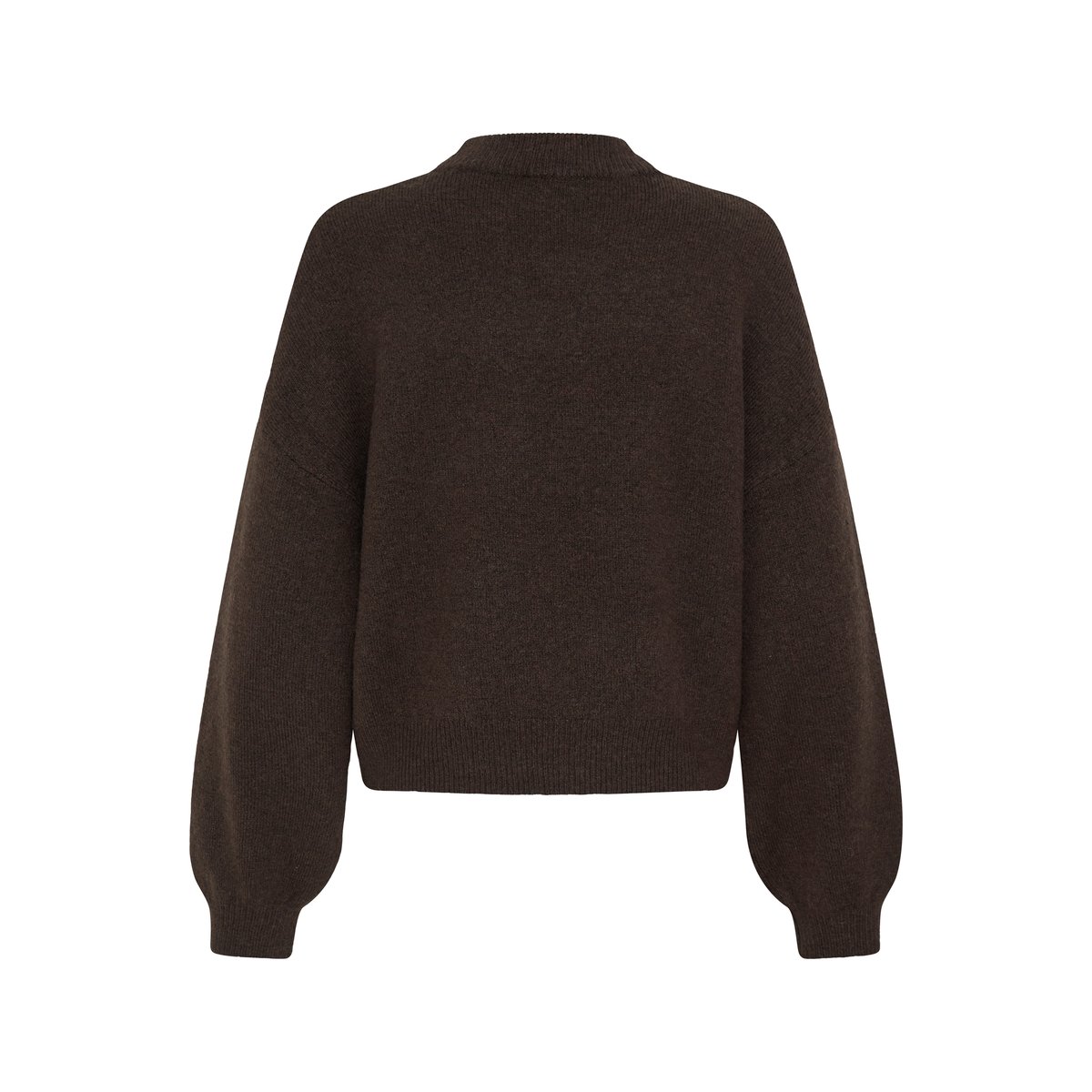 Pull en maille manches longues marron java melange, B.YOUNG