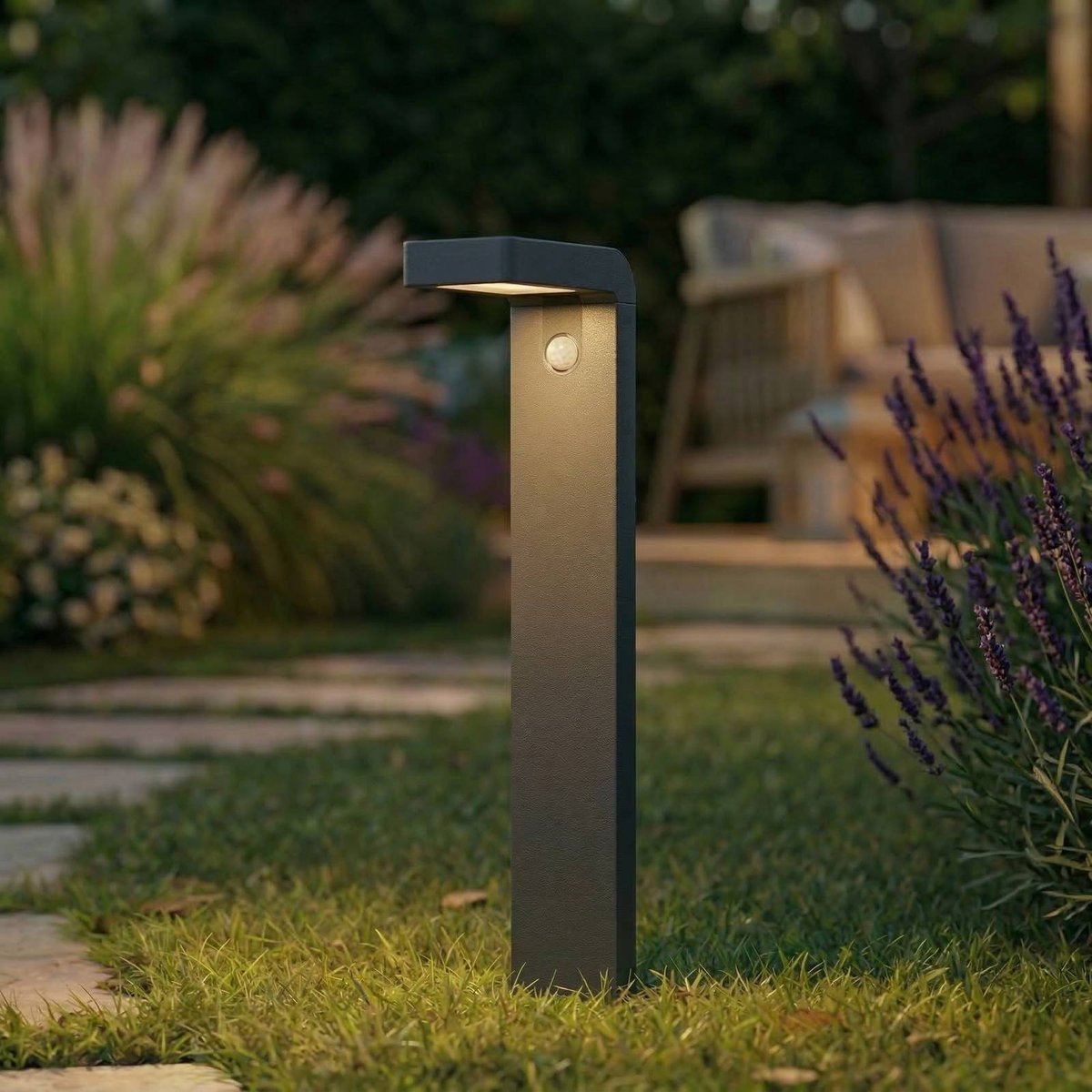 Luminaire extérieur en aluminiumLED, Aurino noir, transparent, PRIOS