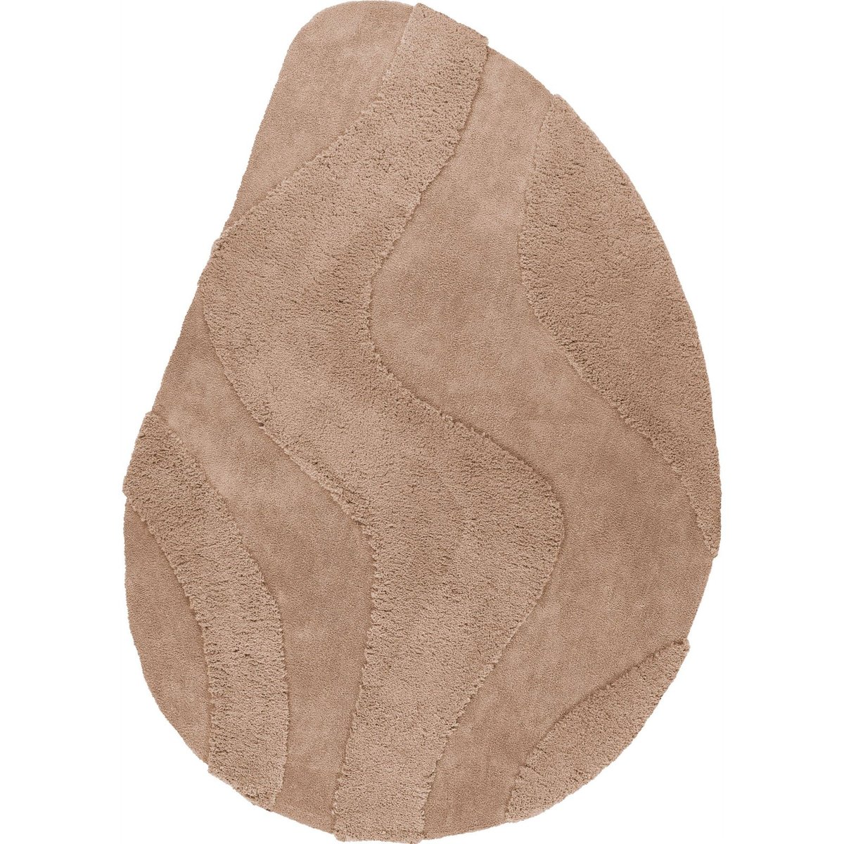 Tapis ovale style scandinave, Poils courts beige sable chaleureux, ARTE ESPINA