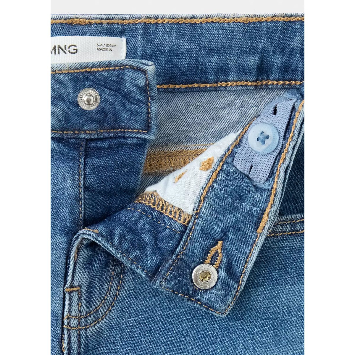Jean droit coton bleu moyen, MANGO BABY