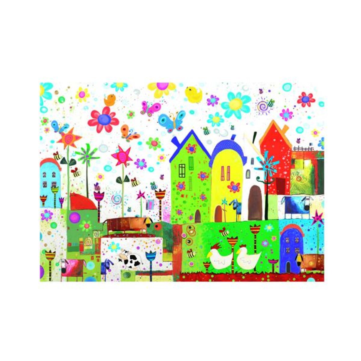 Papier peint intissé panoramique Pour enfants Happy farm multicouleur, EDEN
