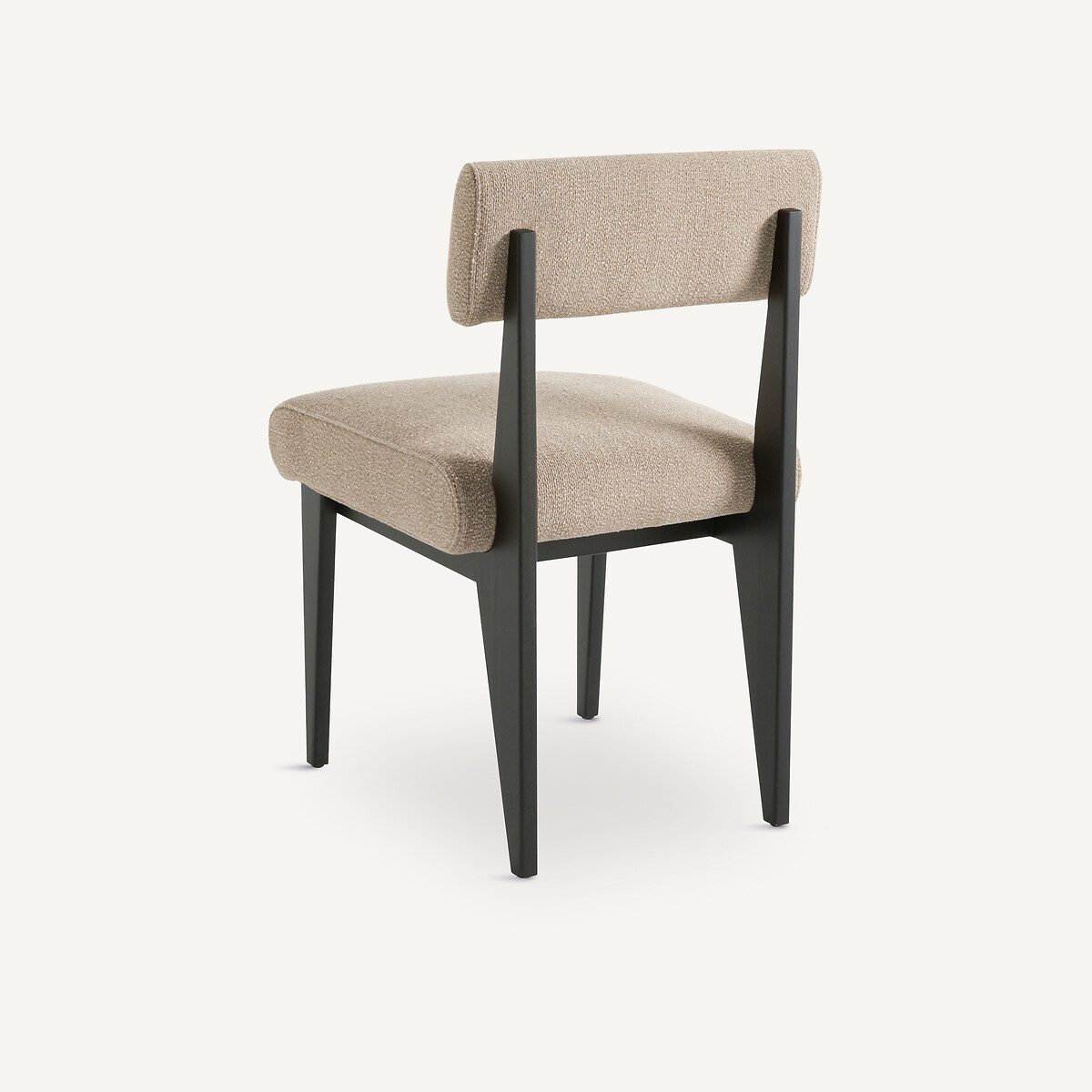 Chaise en hêtre et tissu texturé, IZAG moka, AM.PM