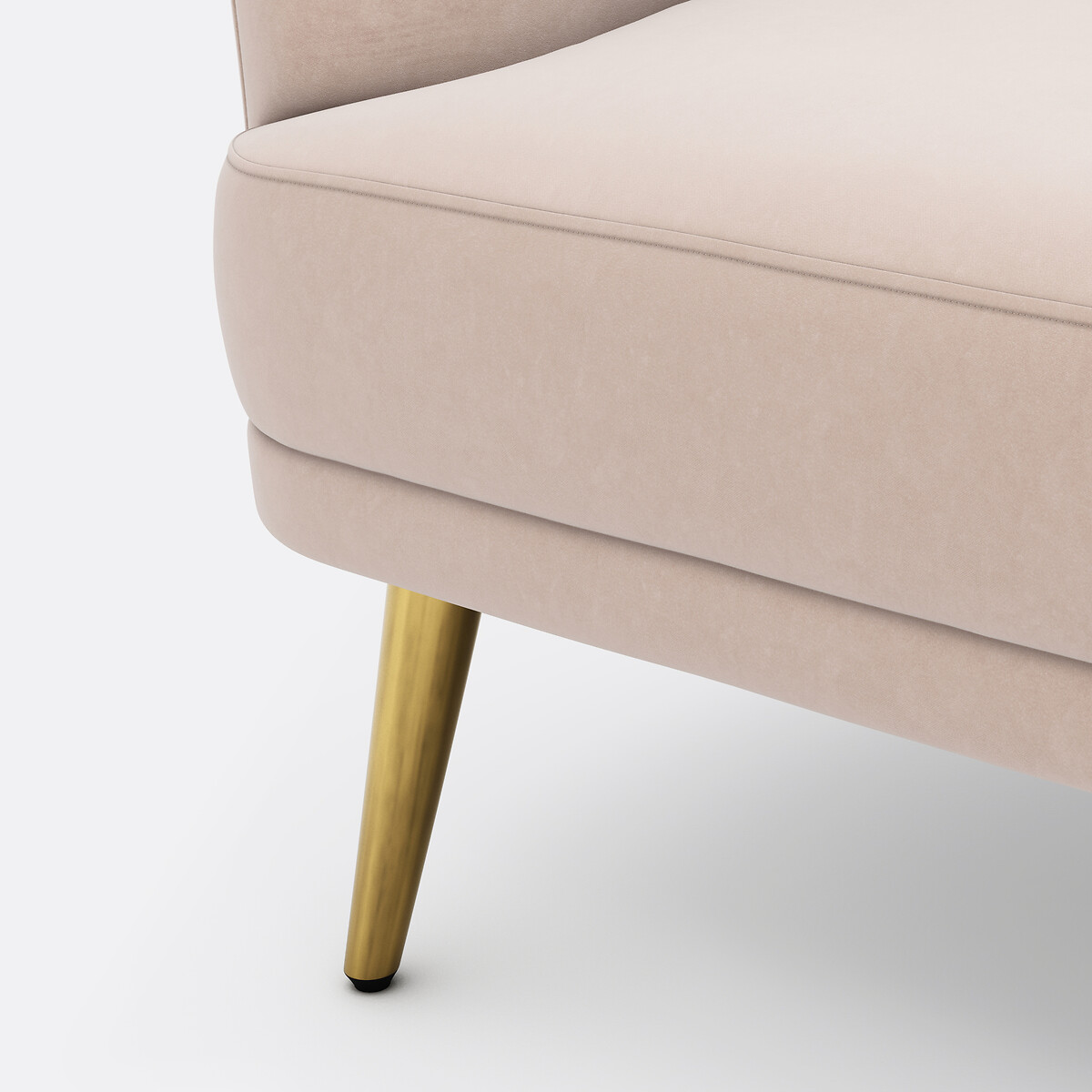 Sofa Leone, 2/3-Sitzer, Samt pastellrosa, LA REDOUTE INTERIEURS