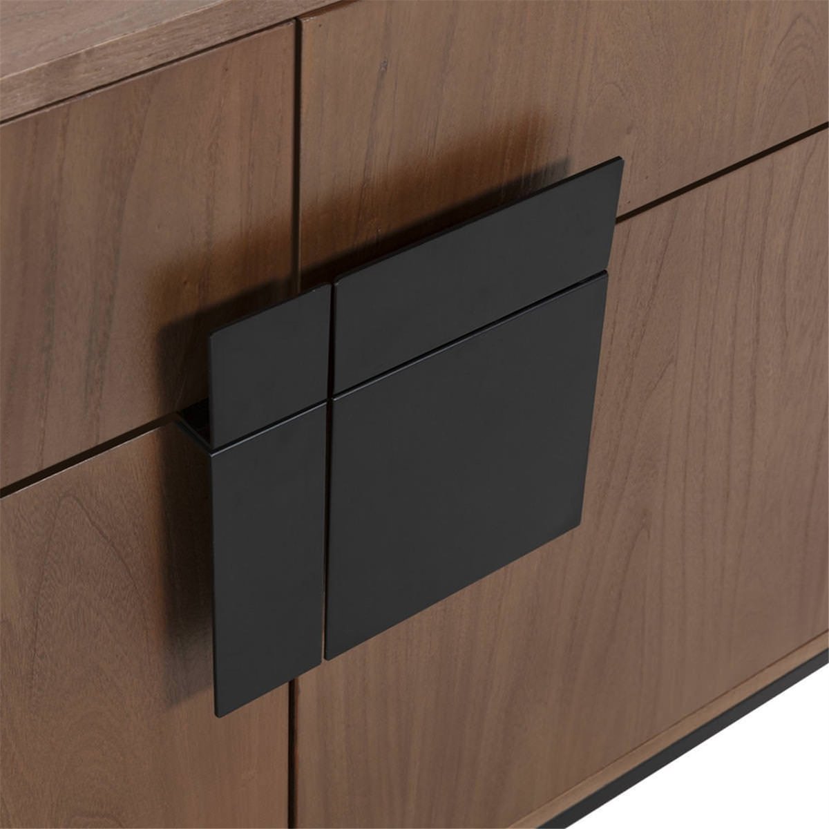 Buffet en bois d'orme et métal noyer, noir mat, RECOLLECTION