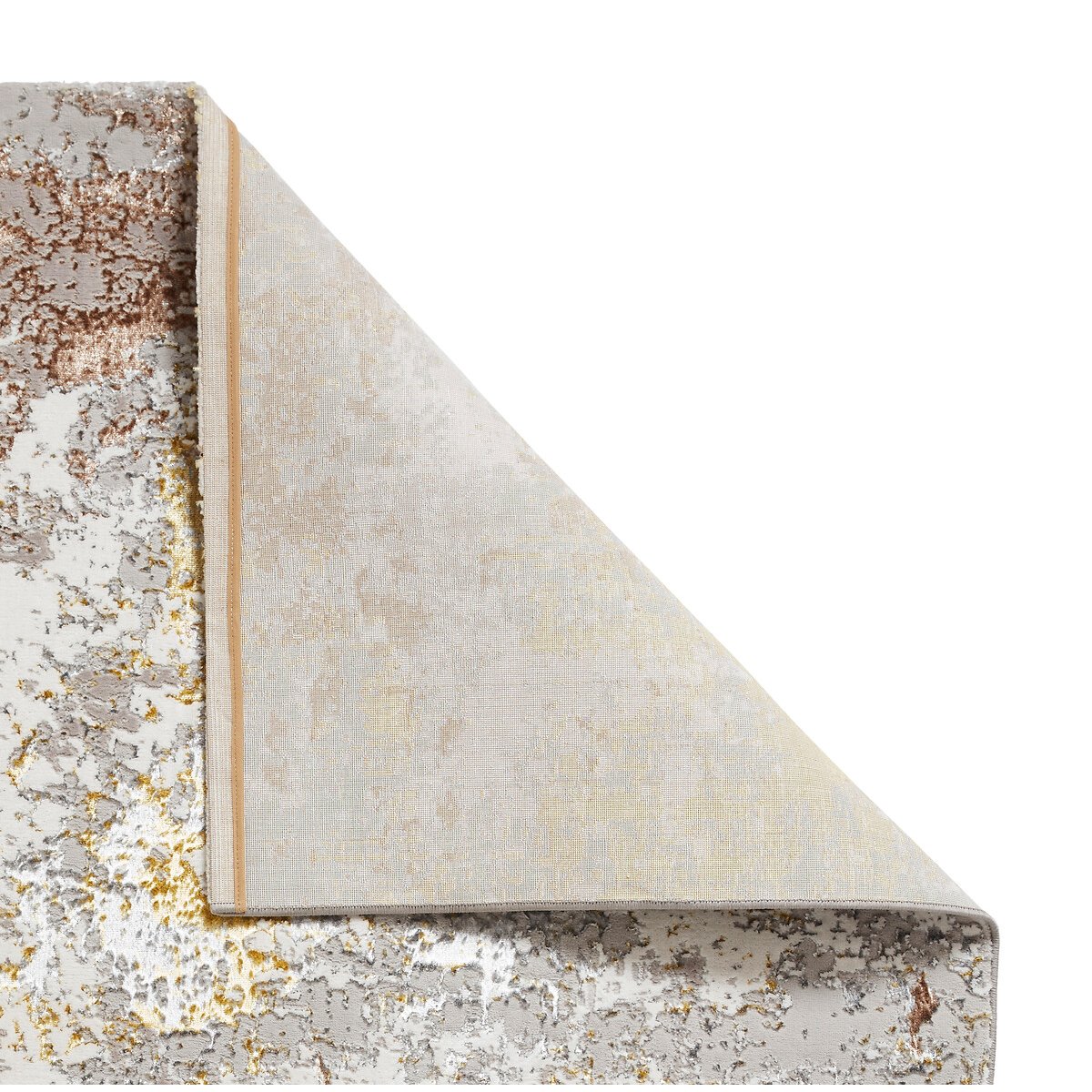 Modern Metallic Abstract Rug gold-coloured, SO'HOME