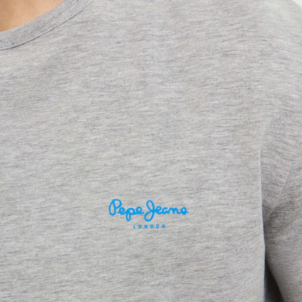 T-Shirt Manches Longues Coupe Slim gris chine, PEPE JEANS