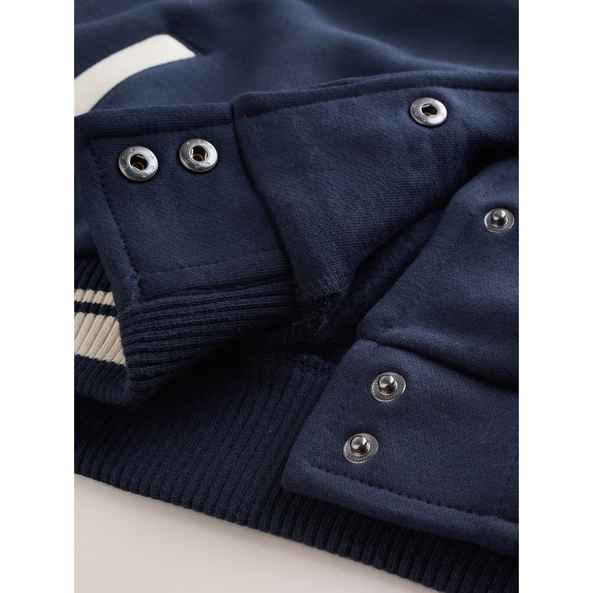 Veste universitaire brodée bleu marine, NEXT