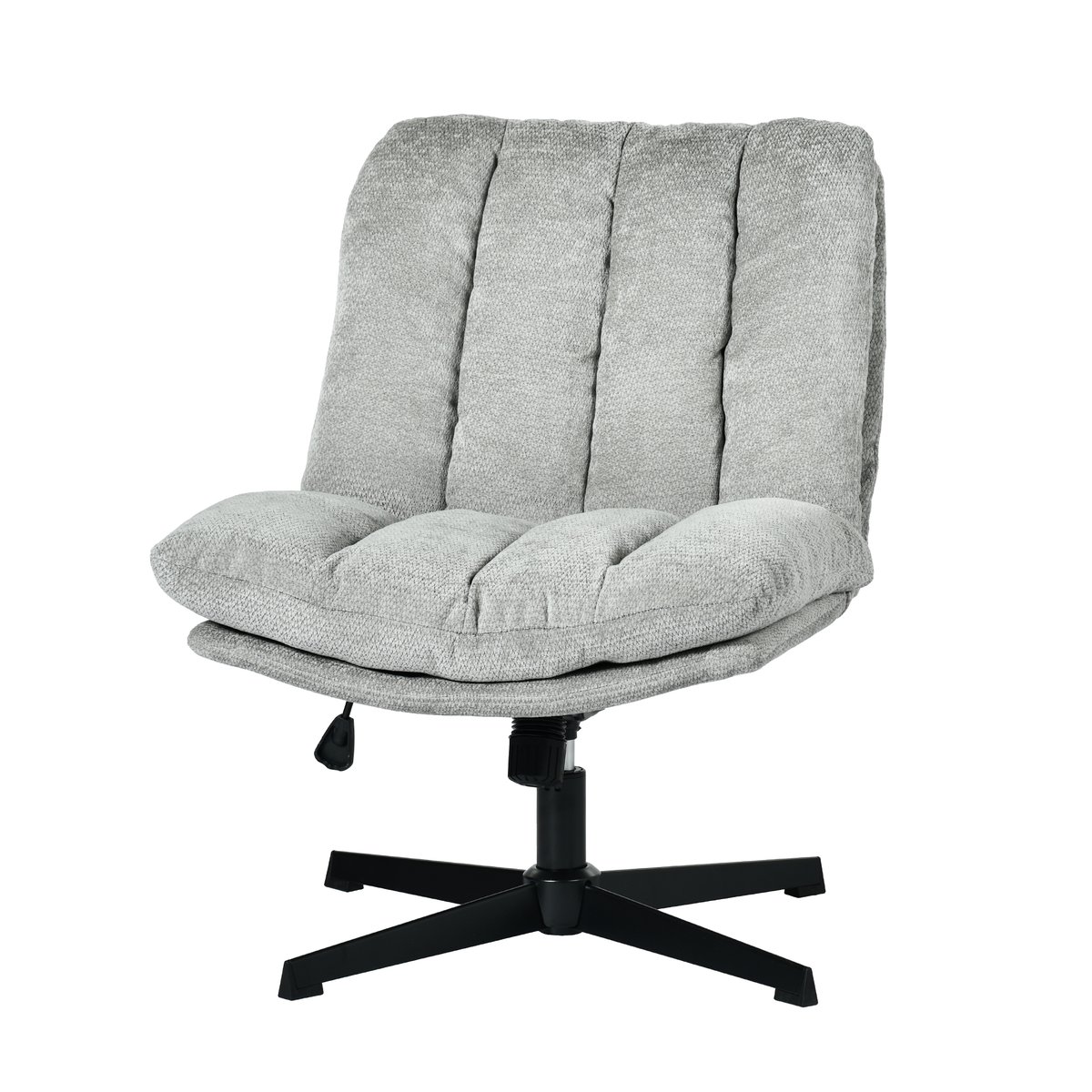 Chaise de bureau réglable et rotatif en chenille, CONFODO gris, MEUBLES COSY