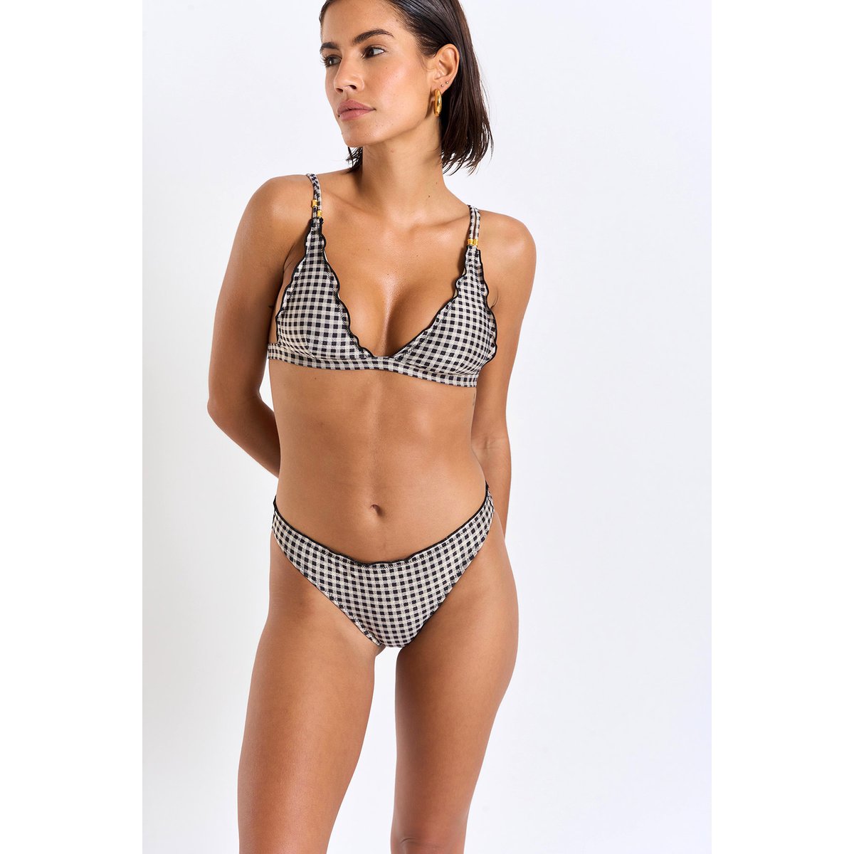 Haut de maillot triangle Glamo - DELVINA noir, BANANA MOON