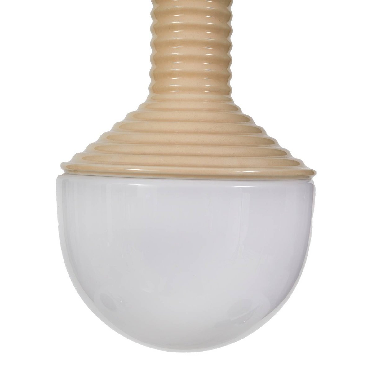 Suspension en céramique design, Florine beige, opale, LUCANDE