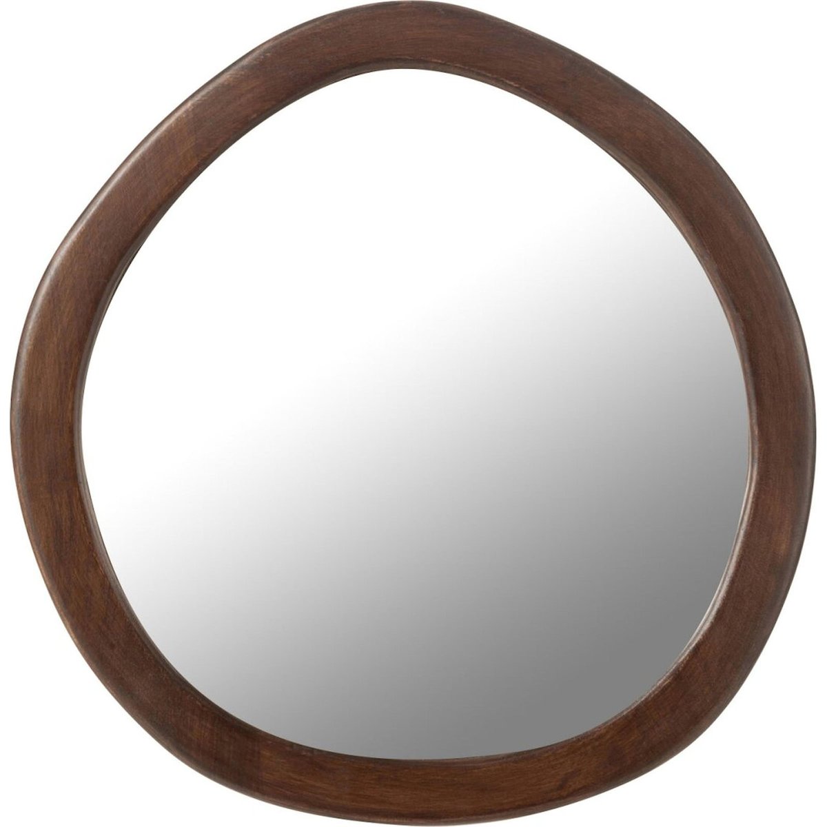 Miroir organique en bois de manguier brun, RECOLLECTION