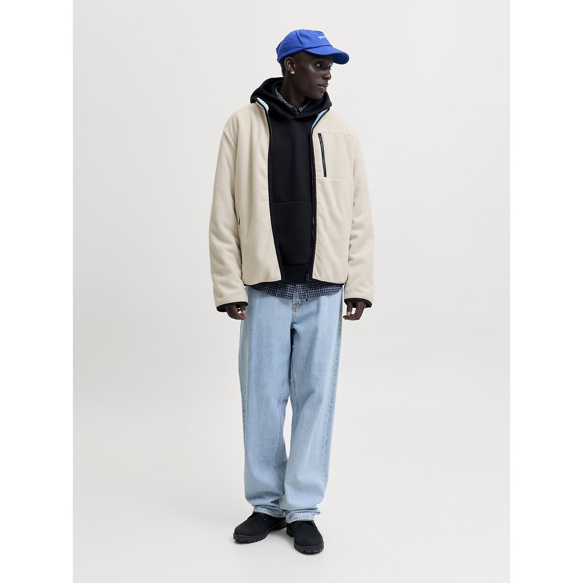 Lupo High Neck Full Zip Jacket light beige, JACK & JONES
