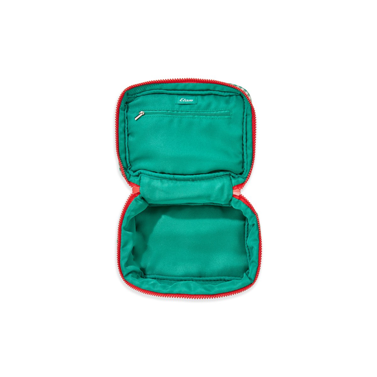 Trousse à motifs avec fermeture éclair TEE vert, ETAM