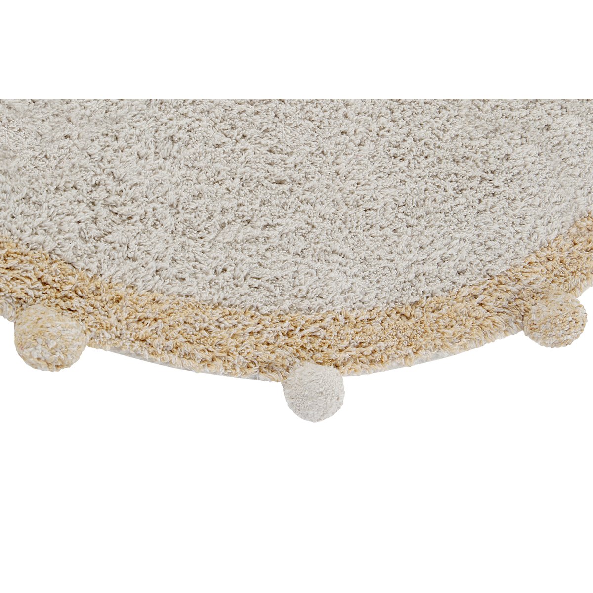 Tapis Rond en coton BUBBLY naturel, miel, LORENA CANALS
