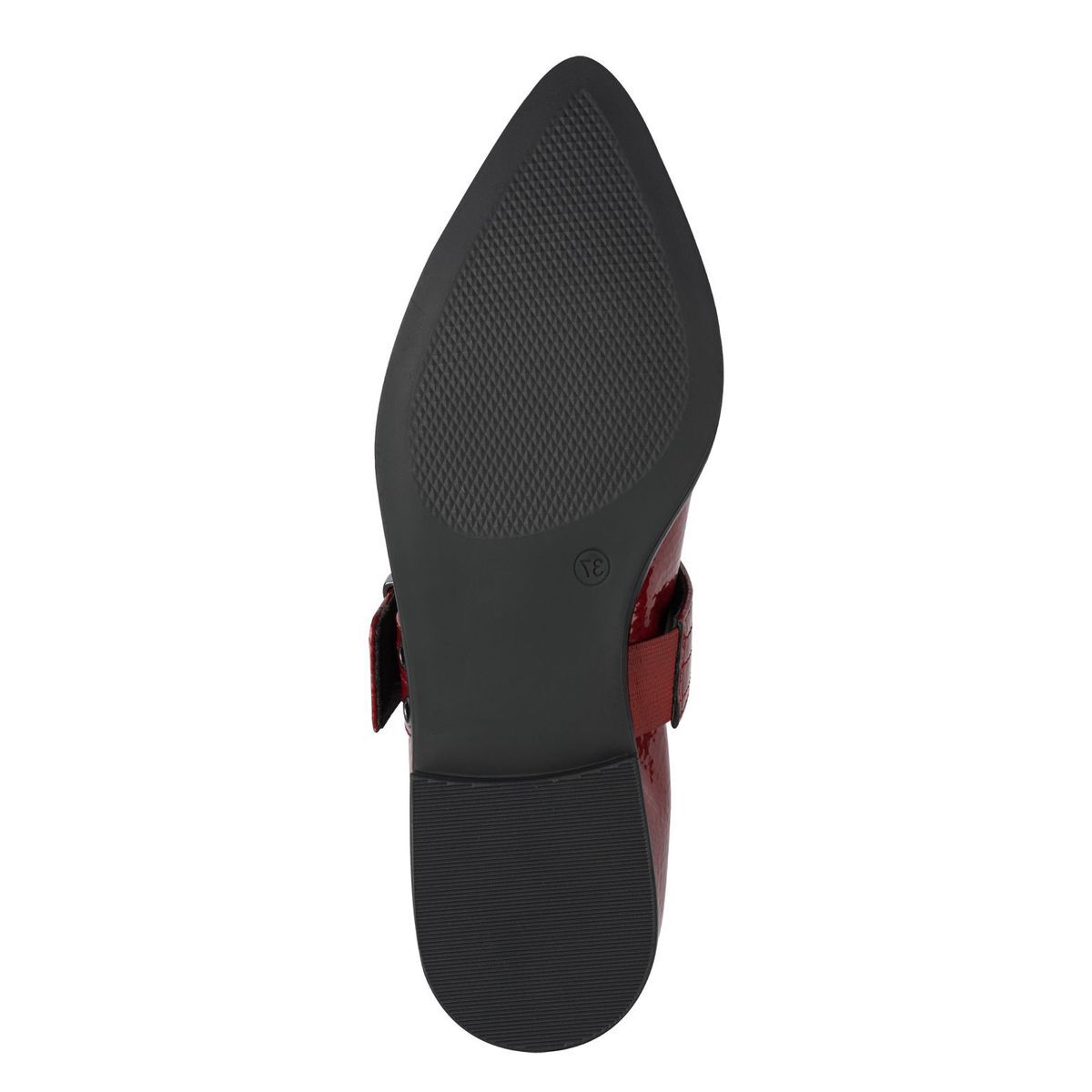 Ballerine talon bloc pat. rouge foncé, MARCO TOZZI