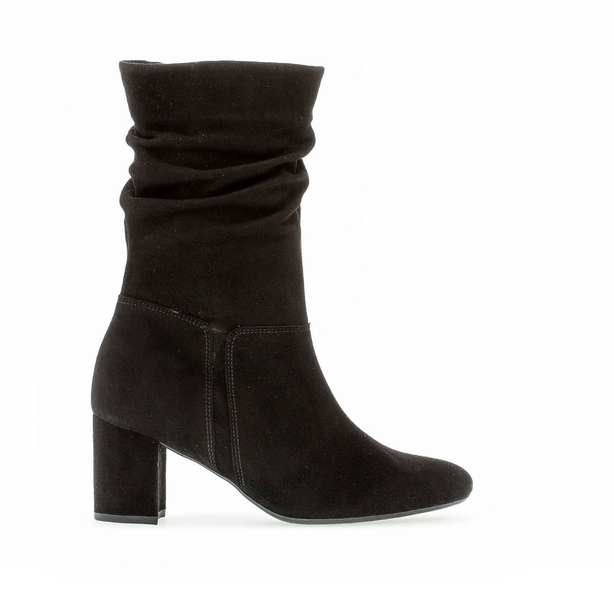 Bottes en suède à talon bloc noir, GABOR