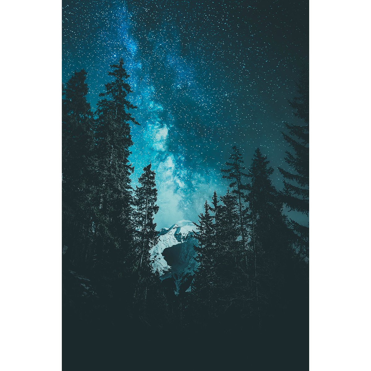 Tableau voie lactée alpine tableau alu dibond, HEXOA