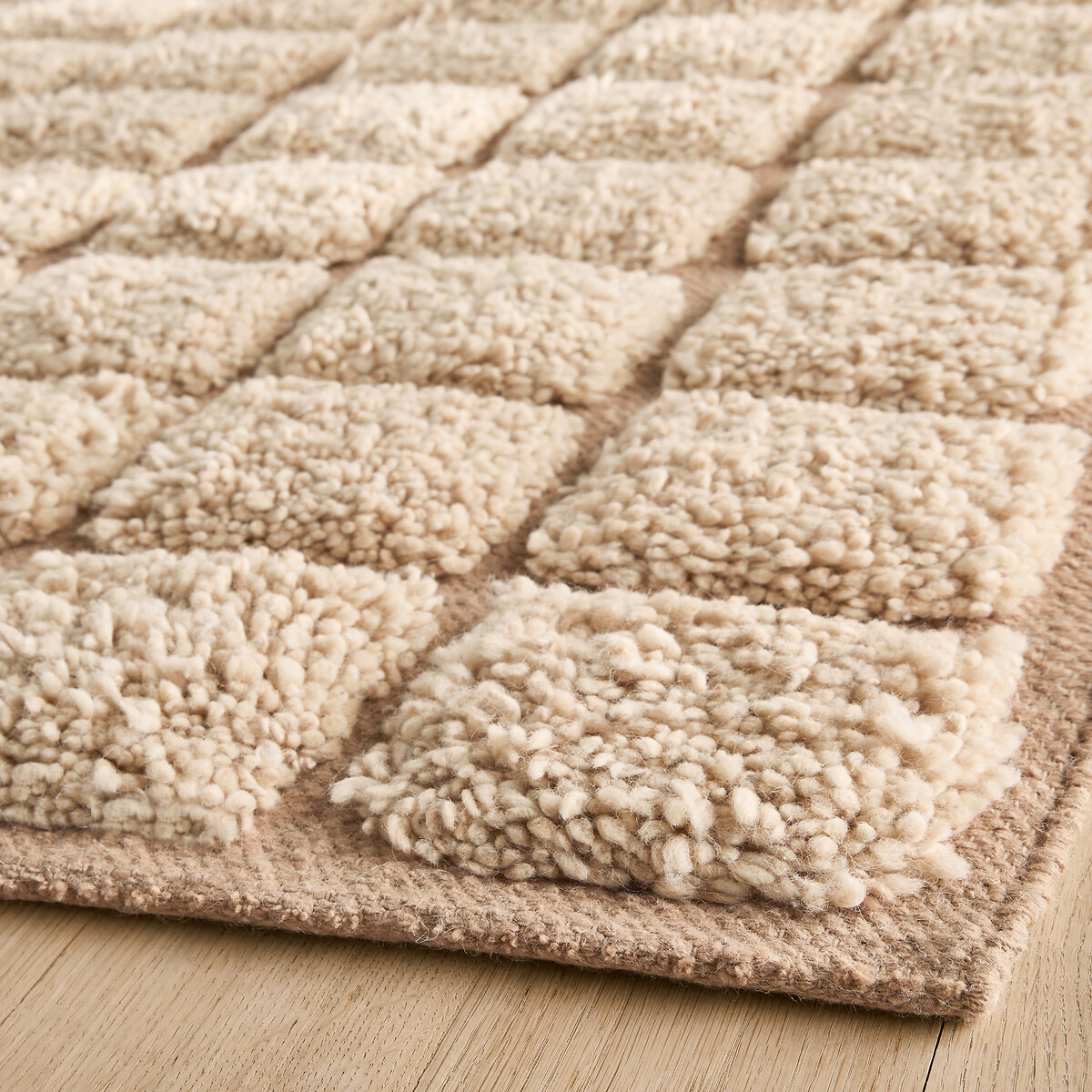 Tapis noué à la main, en laine, KARAH beige, AM.PM