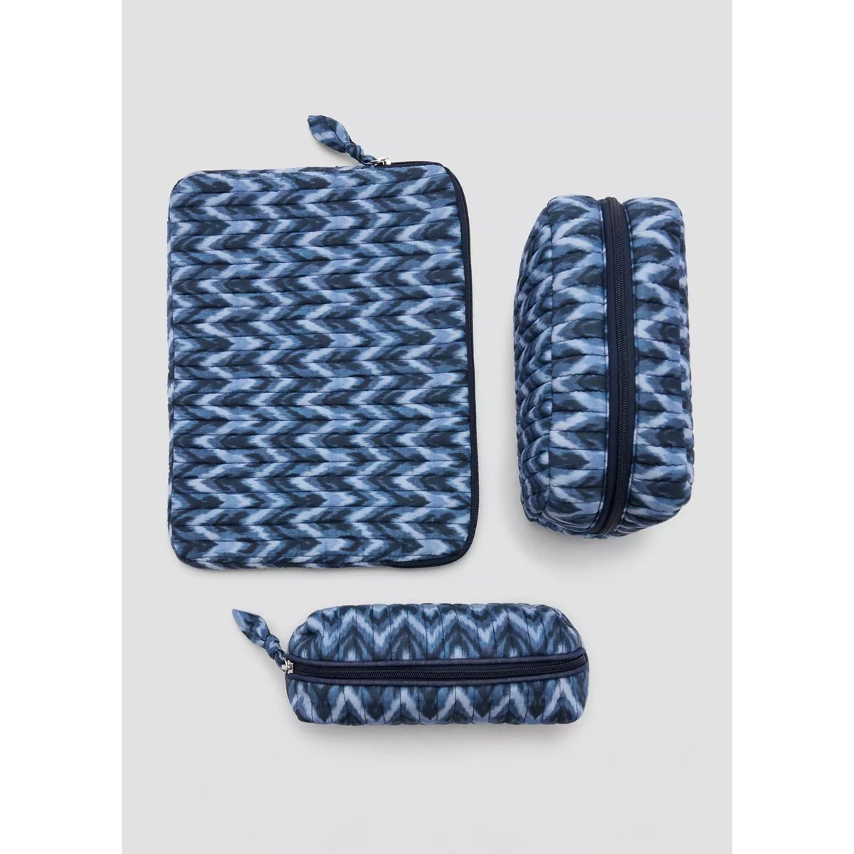 Trousse matelassée tie-dye bleu, MANGO TEEN