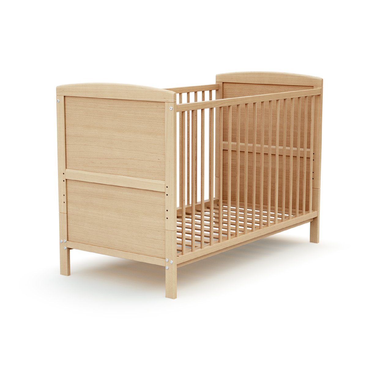 Lit bébé évolutif en bois LUNA hêtre verni, AT4