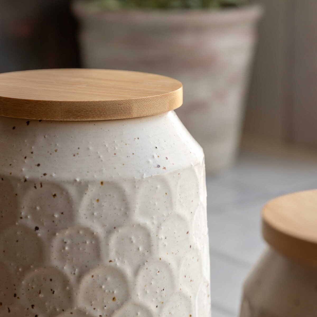 15.5cm Ceramic Storage Jar in Natural natural, ÉDITÉ