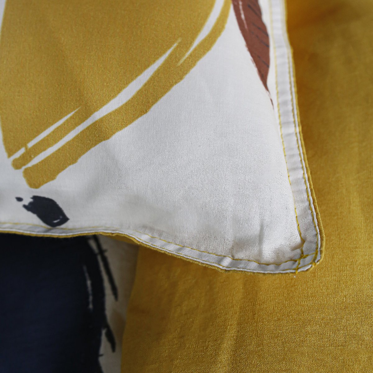 Parure de lit coton 2 personnes imprimé a pois SUNSHINE jaune, TODAY