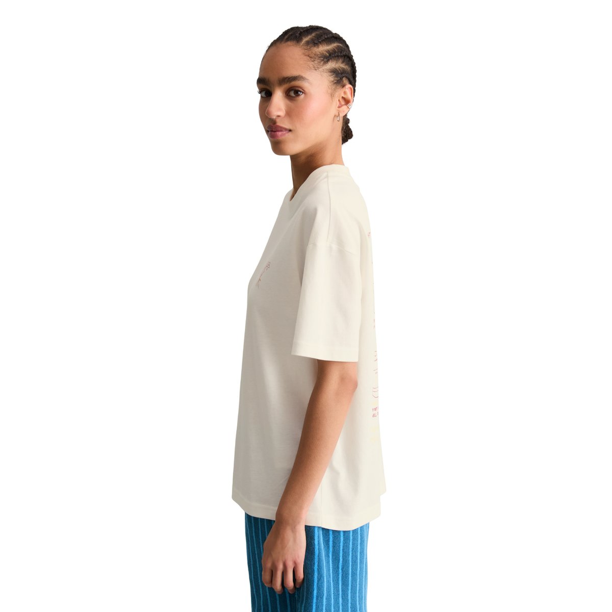 T-shirt relaxed avec impression dans le dos blanc, MARC O’POLO DENIM