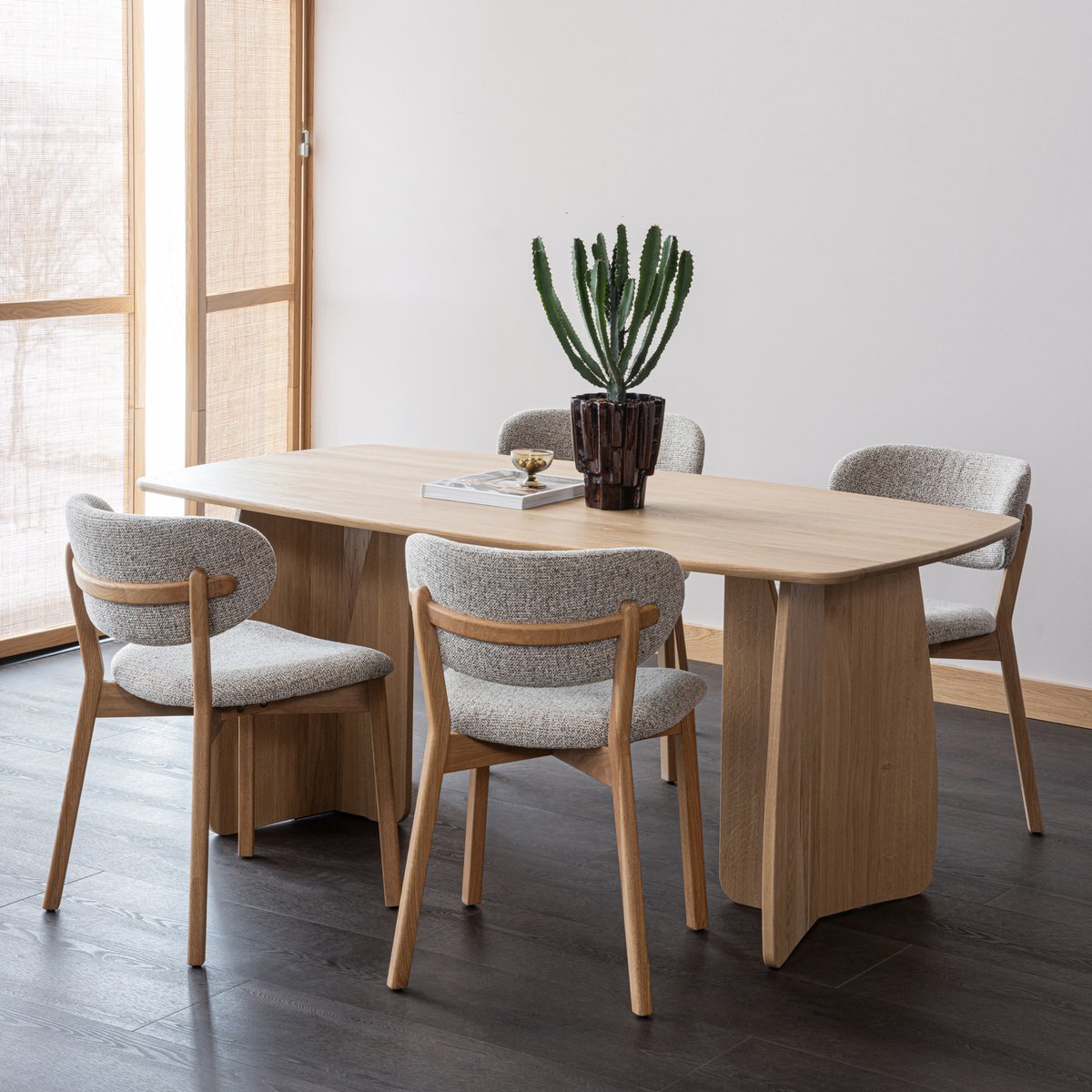 Table à manger en bois de chêne VEERE naturel, WOOOD