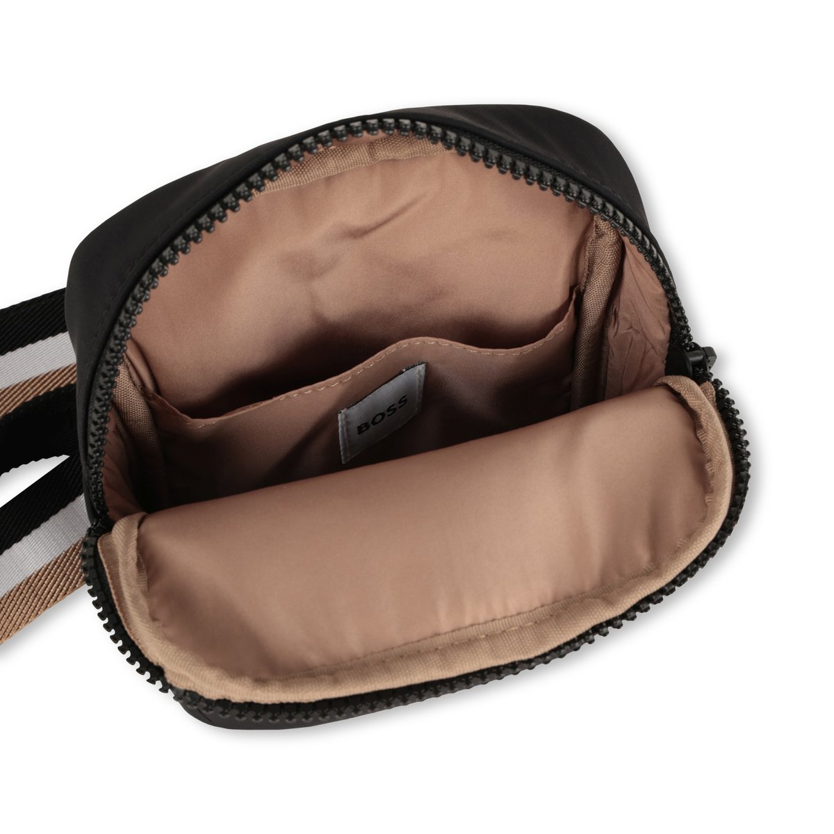 Sac à bandoulière en tissu recouvert black, BOSS KIDSWEAR