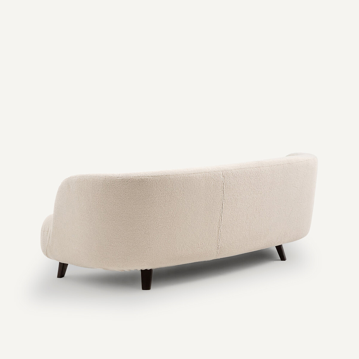 Canapé droit, 3 places, en tissu polyester bouclette, ROSEBURY craie, AM.PM X EMMANUEL GALLINA