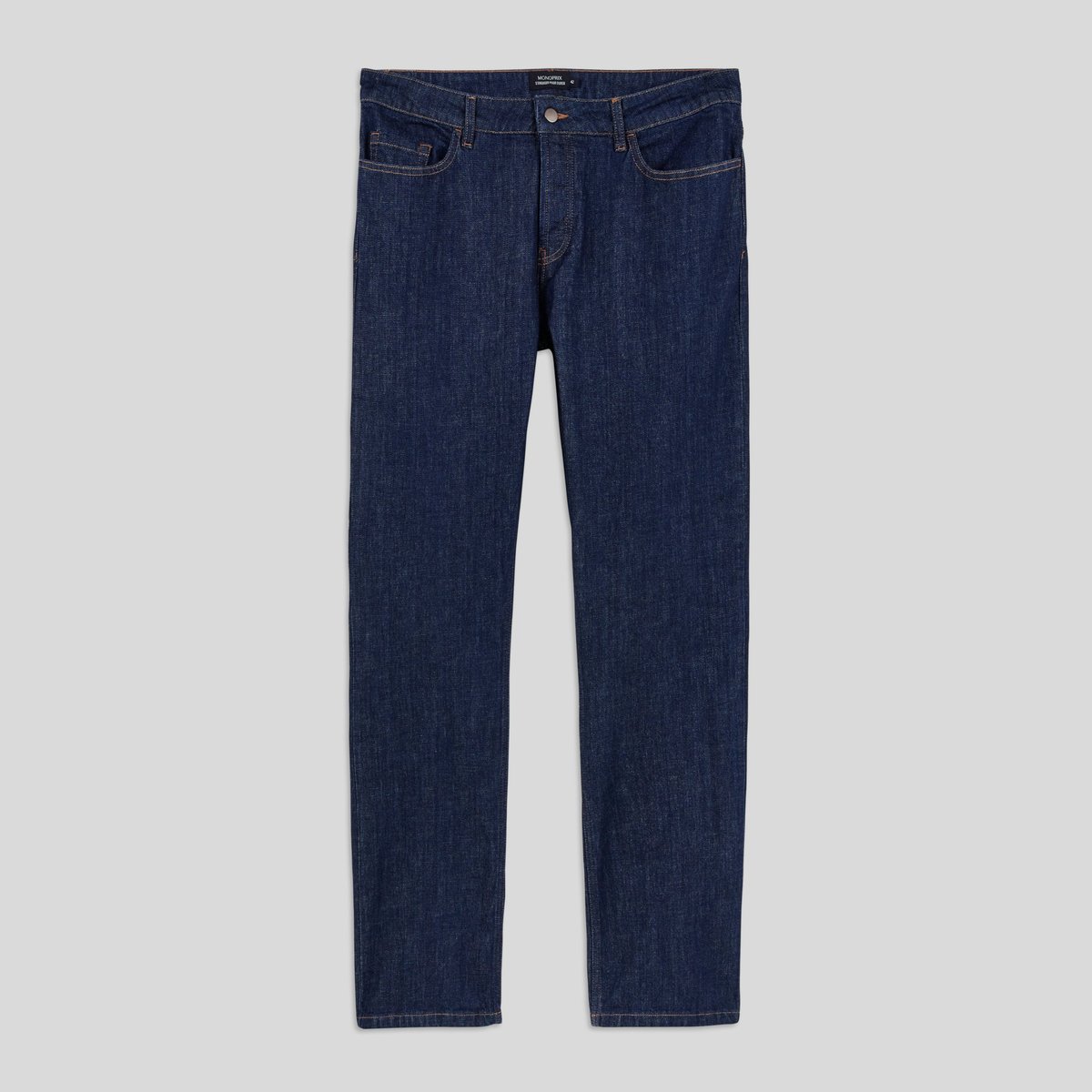 Jean straight contenant du coton BIO blue denim, MONOPRIX