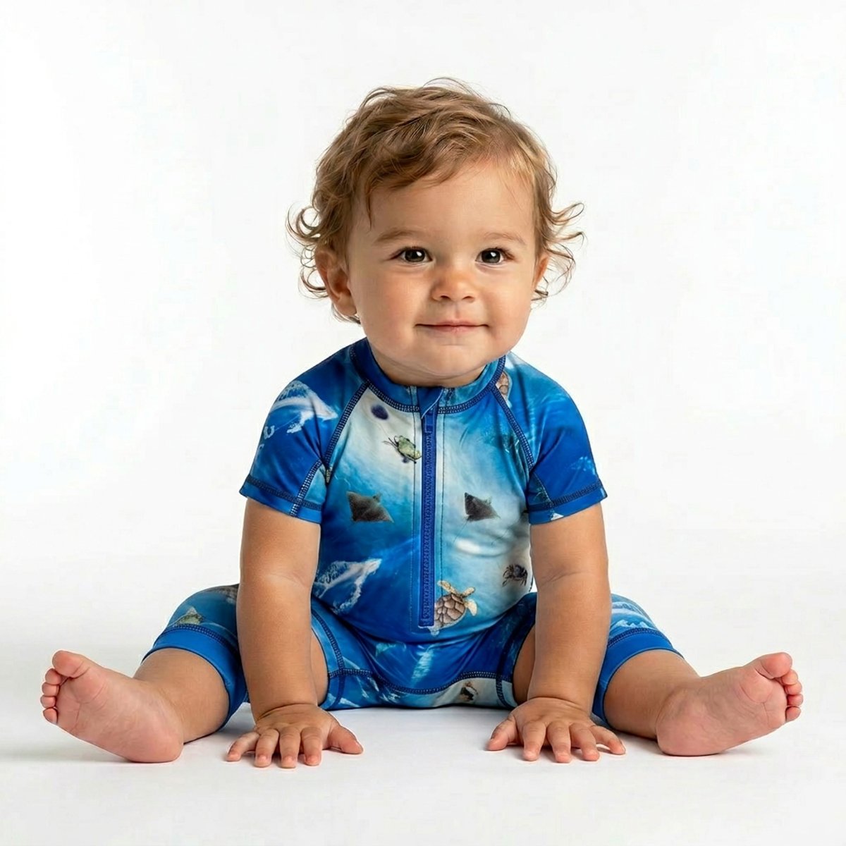 Combinaison de bain bébé - Très bon état bleu, MOLO