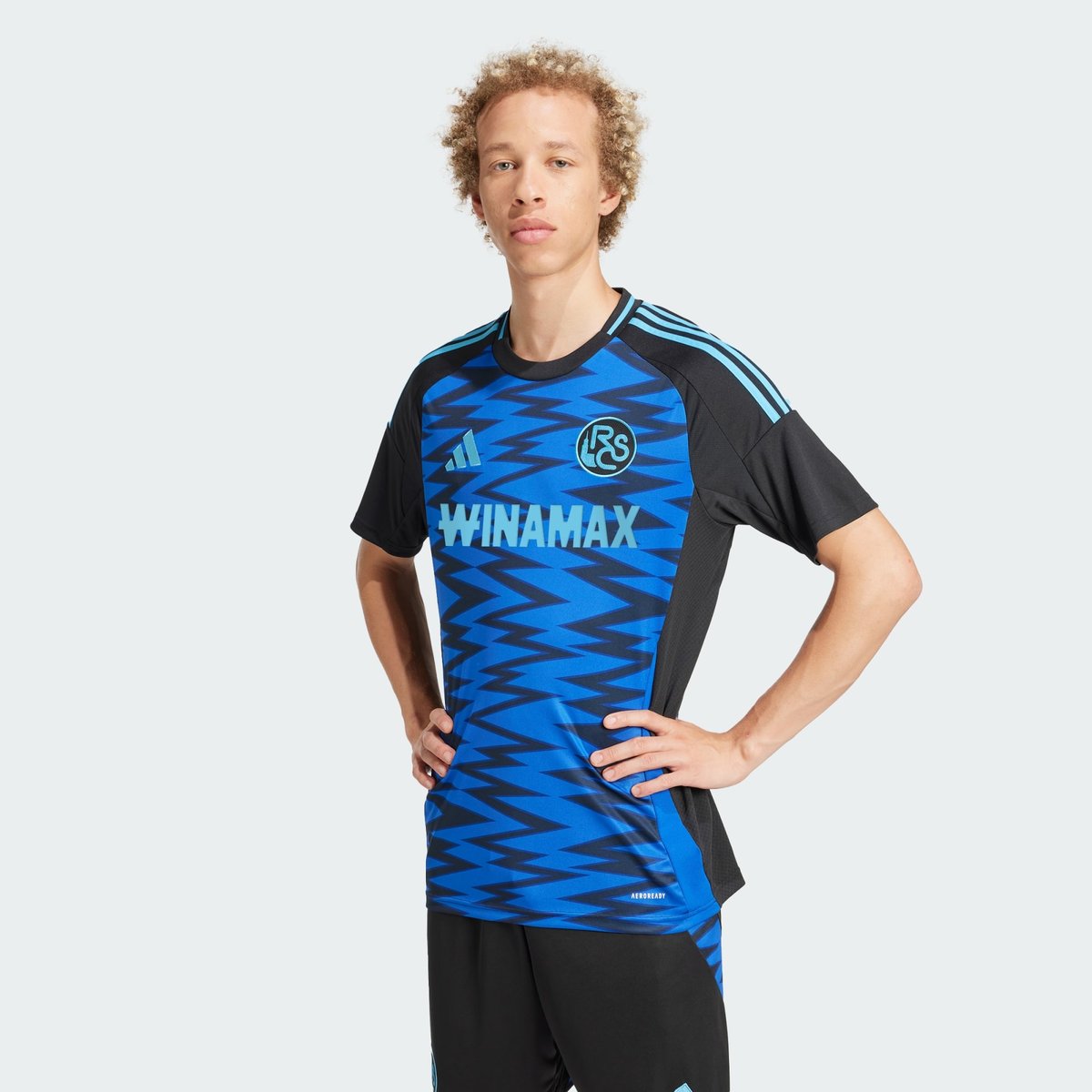 Maillot Third Rc Strasbourg 24/25 Maillot Third Rc Strasbourg 24/25 royal blue / black, adidas Performance