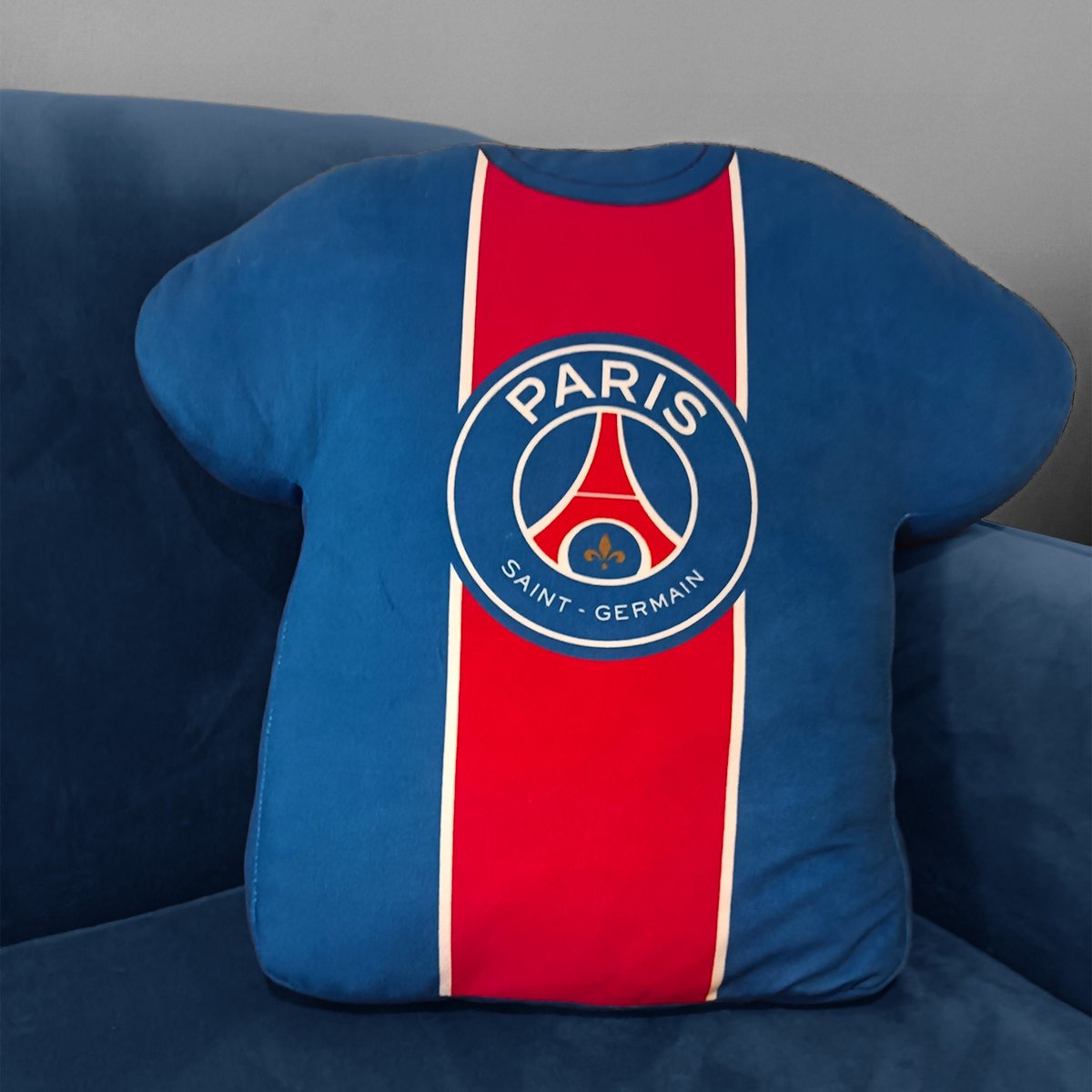 Coussin imprimé 100% polyester, Paris Saint Germain ICON bleu marine, PSG