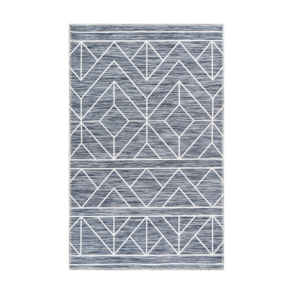 Tapis rectangulaire MAYA à motif géométrique anthracite, ARTE ESPINA