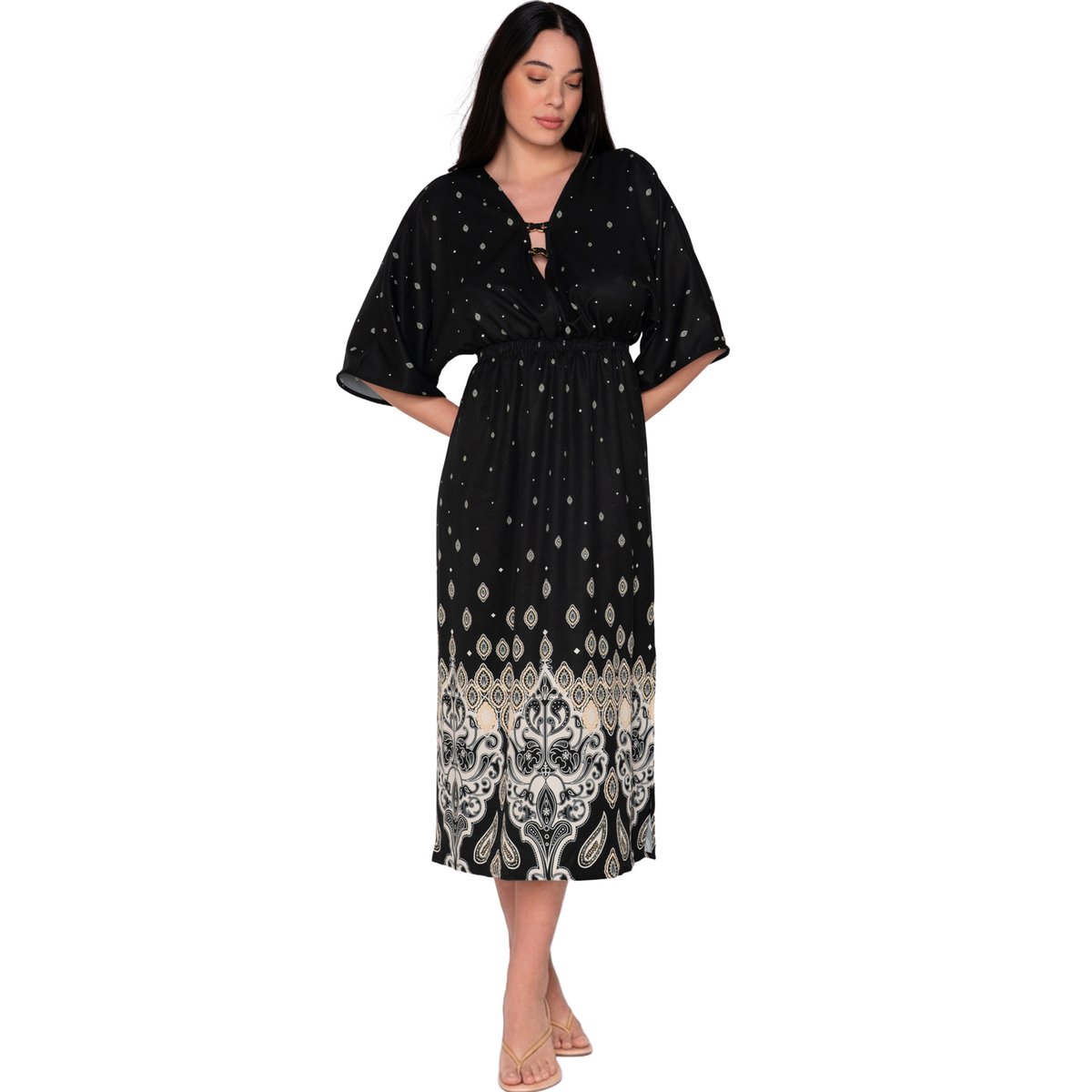 Robe longue estivale STELLAR imprimé, LUNA SPLENDIDA