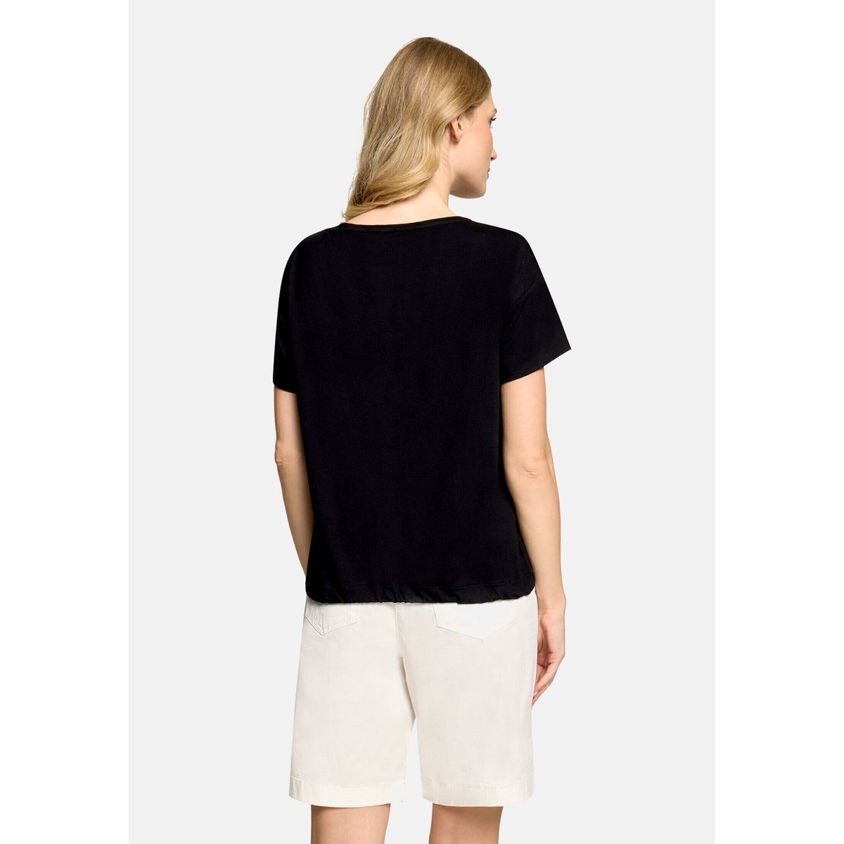 T-shirt façon blouse à impression patch black/brown, BETTY BARCLAY
