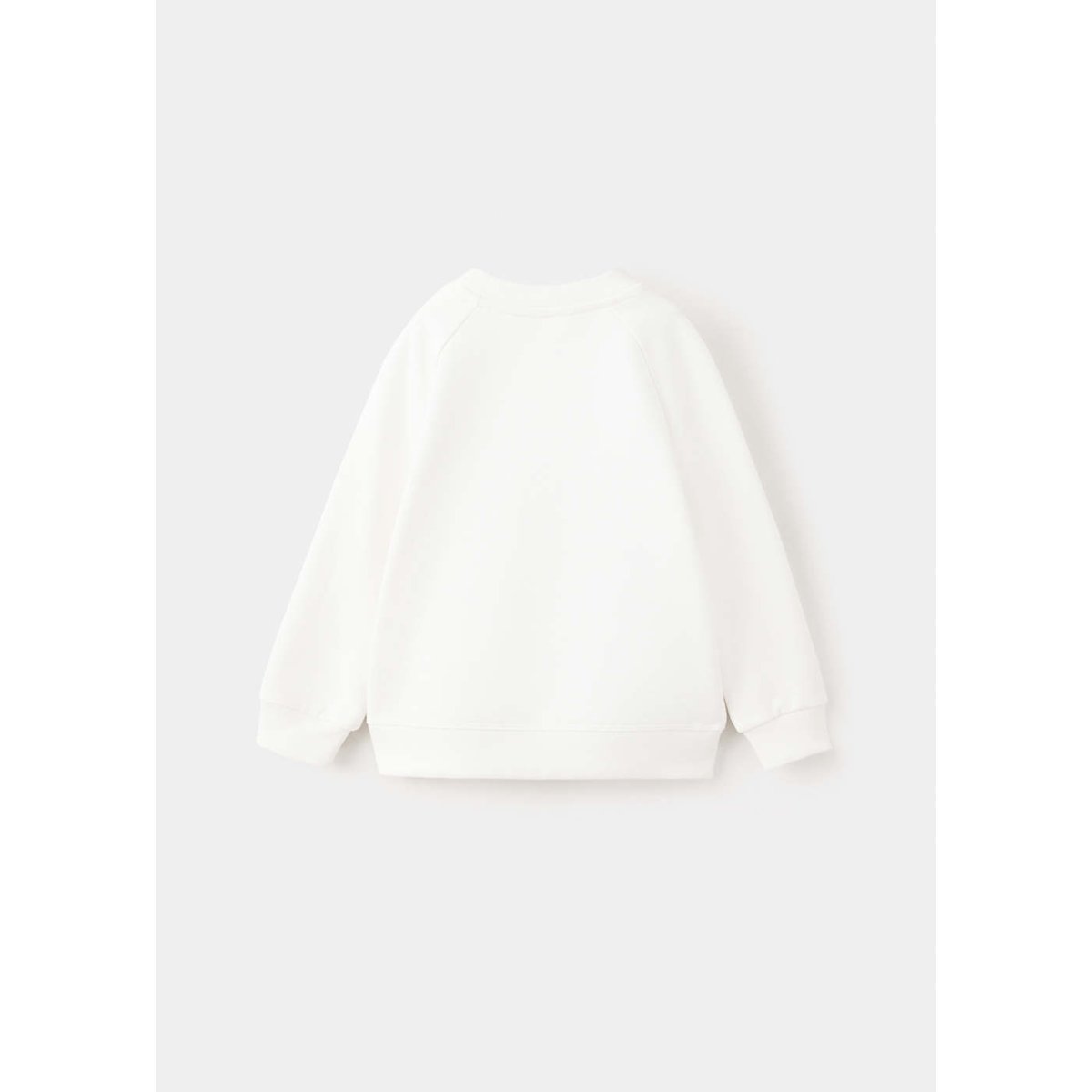 Sweat oversize inscription relief blanc cassé, MANGO BABY