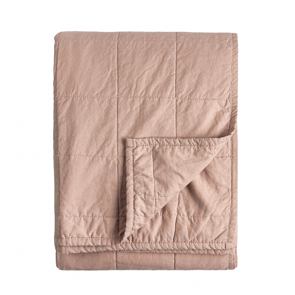 Hebden Quilted 100% Washed Cotton Bedspread - 150x200cm terracotta, YARD
