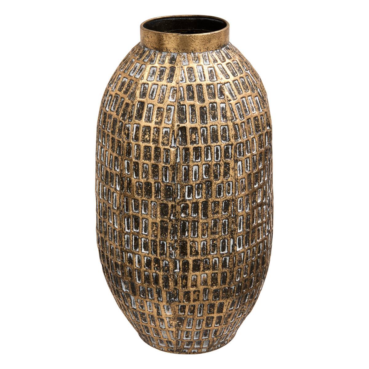 Vase en acier NORA doré, ATMOSPHERA