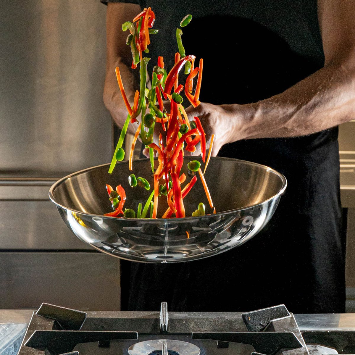 Wok Triply Natural 30 cm argent / métallique, IBILI
